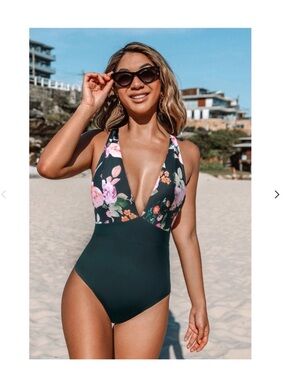 Dance Romance Rose Lace-Back One Piece Swimsuit